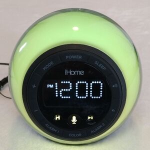 iHome iBT297 Bluetooth Color Changing Dual USB Charging Alarm Clock FM Radio